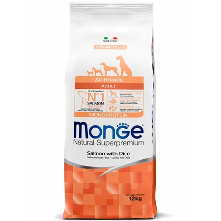 Monge Dog Speciality Line Monoprotein полнорационный сухой корм для собак, с лососем и рисом  Превью