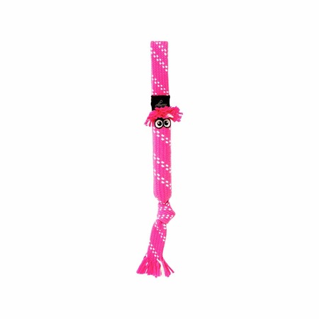 Rogz Scrubz S игрушка для собак веревочная, шуршащая сосиска, розовая, 315 мм  Превью