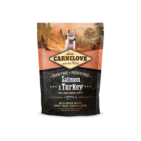 Сухой корм Carnilove Salmon &Turkey for Large Breed Puppy для щенков крупных пород с лососем и индейкой беззерновой- 1,5 кг Основное Превью