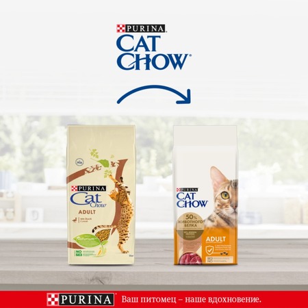 Сухой корм Purina Cat Chow Adult Duck для взрослых кошек с уткой Дополнительное Превью